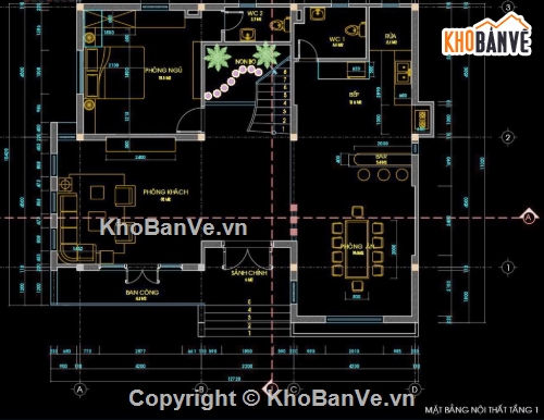 biệt thự 2 tầng,cad biệt thự 2 tầng,file cad biệt thự 2 tầng