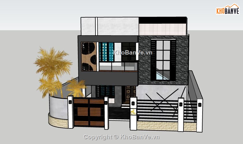 file su biệt thự,sketchup biệt thự,model su biệt thự