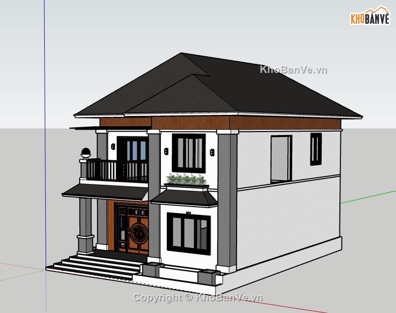 Biệt thự 2 tầng,model su biệt thự 2 tầng,file su biệt thự 2 tầng