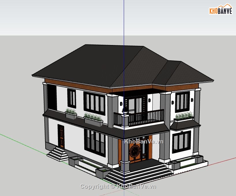 Biệt thự 2 tầng,model su biệt thự 2 tầng,file su biệt thự 2 tầng