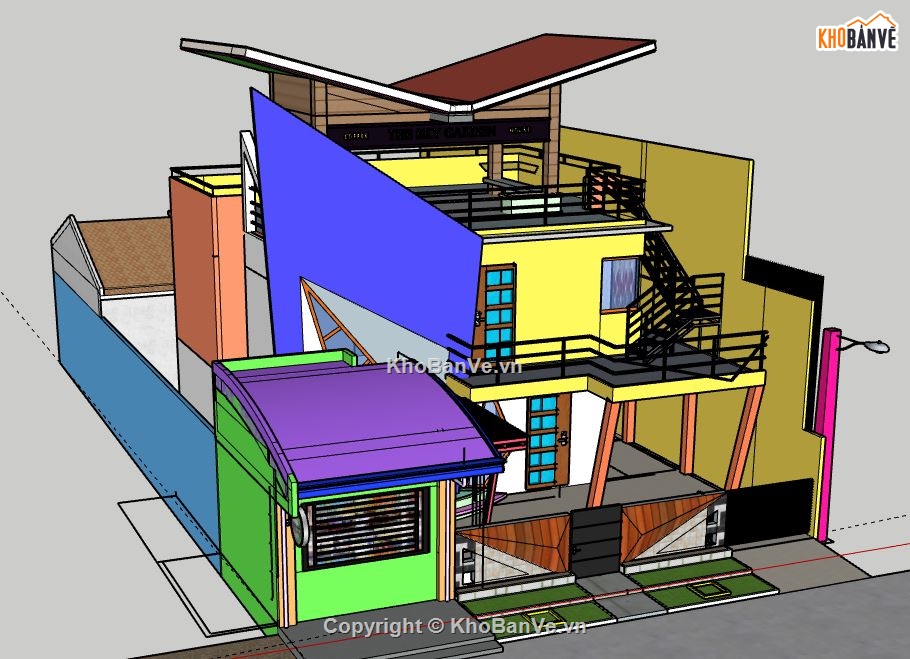 Biệt thự 3 tầng,model su biệt thự 3 tầng,biệt thự 3 tầng file su,file sketchup biệt thự 3 tầng,biệt thự 3 tầng sketchup