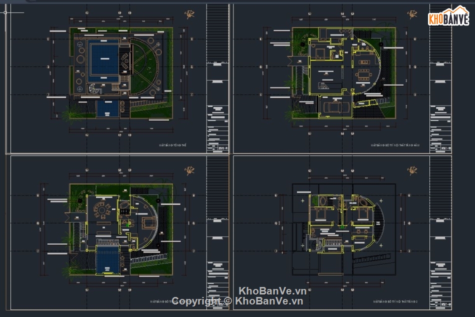 file cad biệt thự 3 tầng,biệt thự 3 tầng file,bàn vẽ cad biệt thự