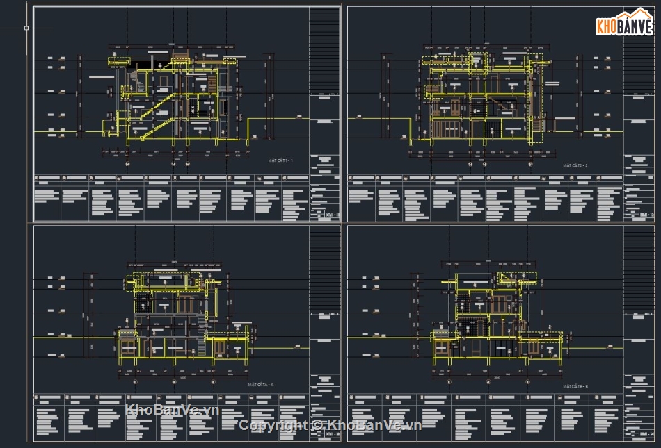 file cad biệt thự 3 tầng,biệt thự 3 tầng file,bàn vẽ cad biệt thự