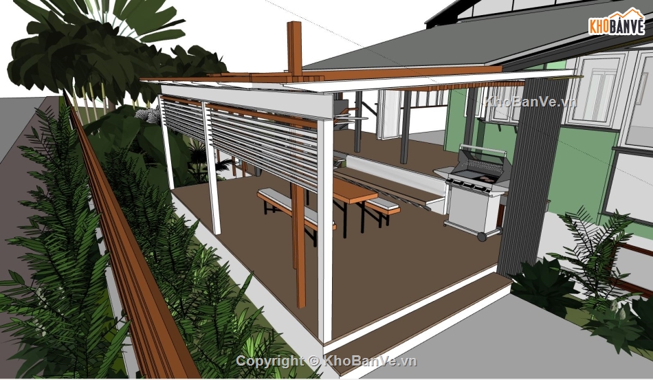 mẫu biệt thự có tầng hầm,file sketchup biệt thự,nhà biệt thự file Su,mẫu nhà biệt thự