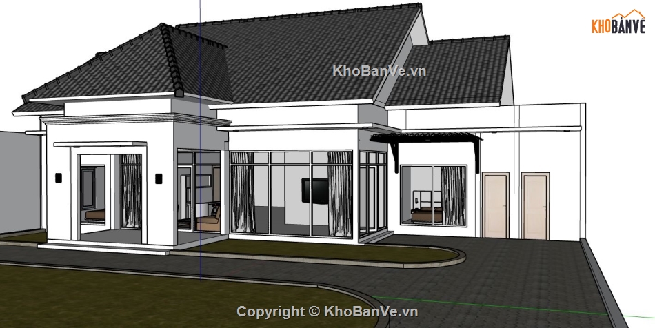 file su biệt thự,sketchup biệt thự,model su biệt thự