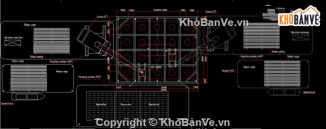 Bản vẽ,thi công cầu,sàn đạo,thi công trụ cầu,thi công cọc khoan nhồi,trụ cầu ngập nước