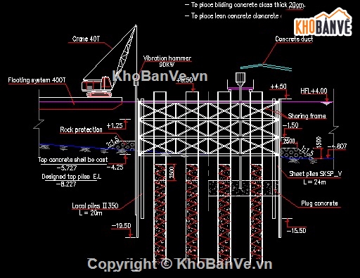 Bản vẽ,thi công cầu,sàn đạo,thi công trụ cầu,thi công cọc khoan nhồi,trụ cầu ngập nước