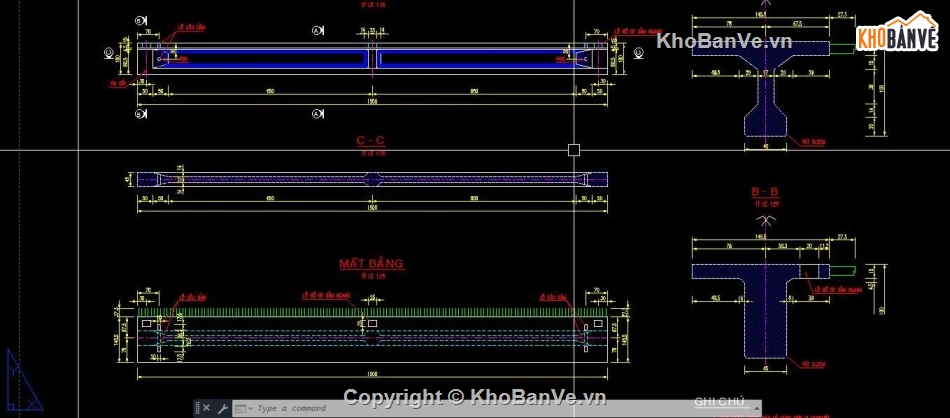 cầu dầm,Bản vẽ dầm T,Bản vẽ dầm I,Bản vẽ dầm