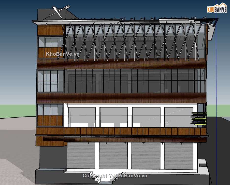 model su tòa nhà,sketchup tòa nhà,tòa nhà văn phòng