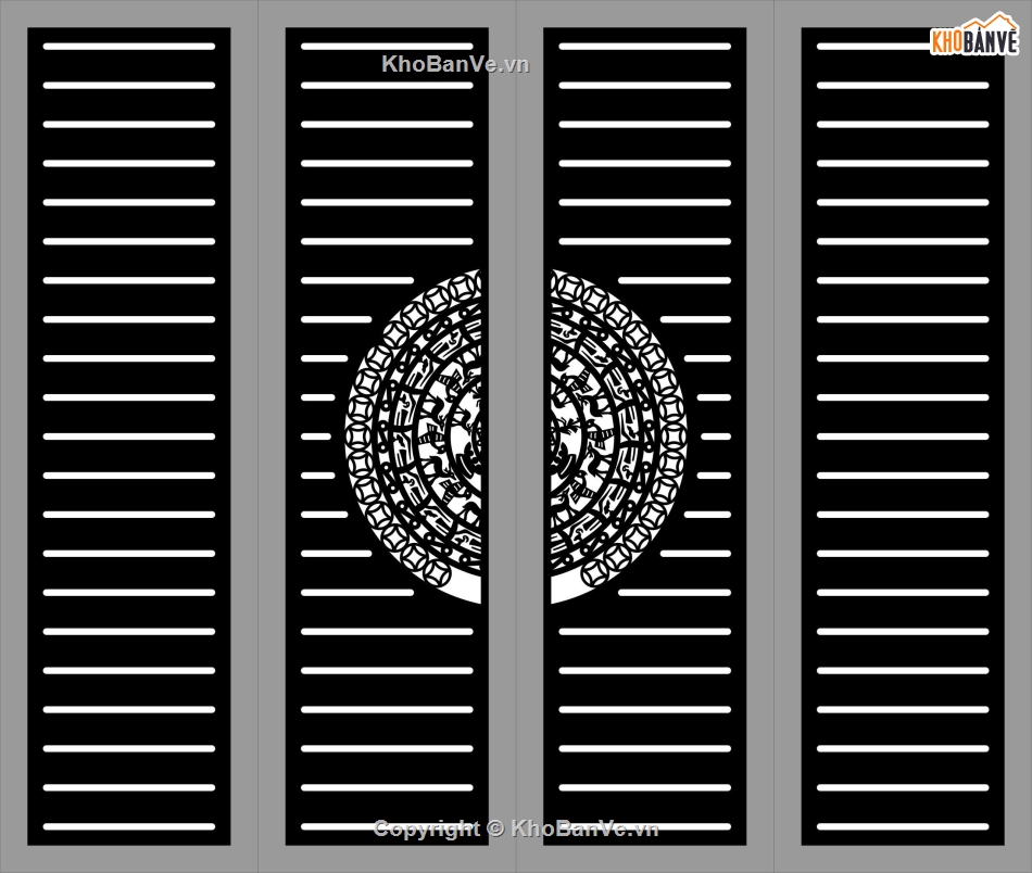 Mẫu cổng 4 cánh cnc,cổng 4 cánh cnc,cổng trống đồng cnc,cnc 4 cánh