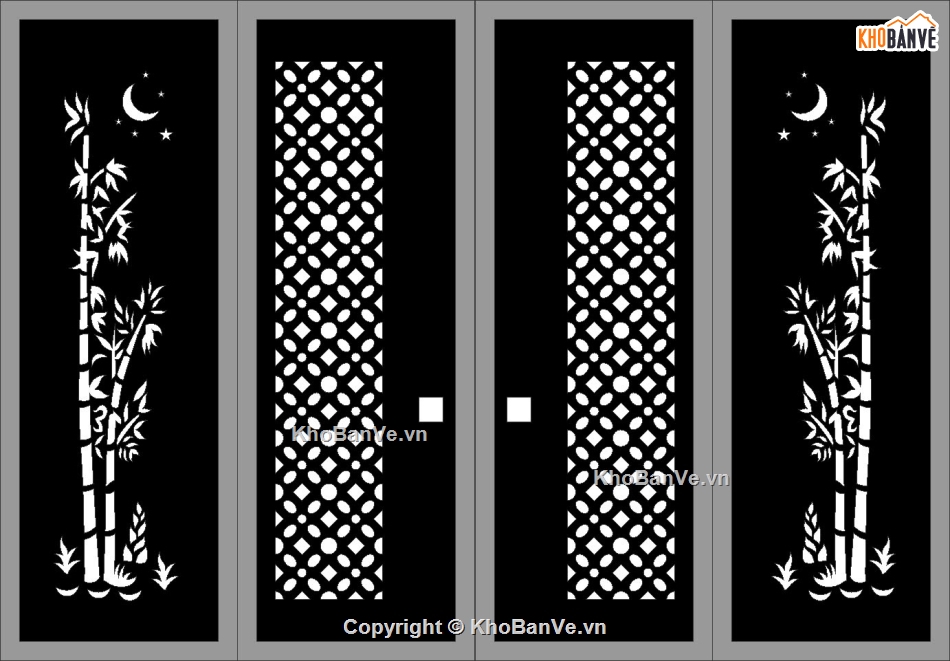 cổng 4 cánh trúc,file cnc cổng 4 cánh trúc,mẫu cnc cổng 4 cánh