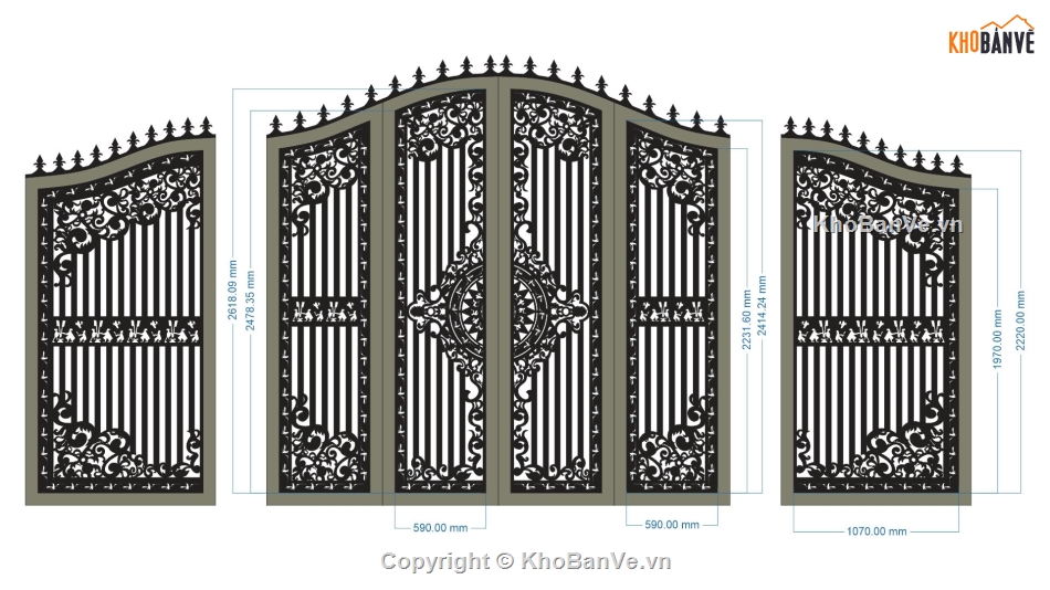 cổng đẹp 4 cánh,file cnc cổng 4 cánh,mẫu cổng 4 cánh,cổng 4 cánh và 1 cánh