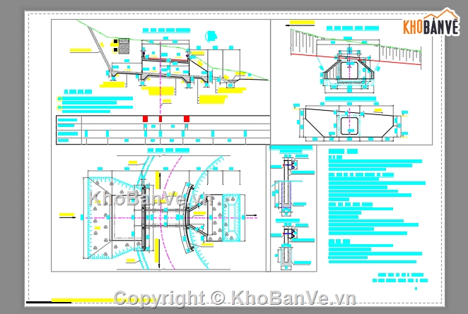 cống hộp,mặt bằng,cống,Thiết kế,cống đôi,cống hộp đôi