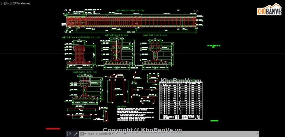 dầm chữ t,bản vẽ dầm chữ t,Bản vẽ dầm T