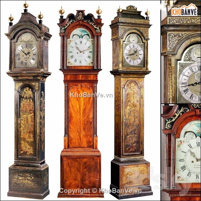 Model 3d đồng hồ,Wood Case Clock Classic,mẫu Đồng hồ cổ,đồng hồ,thiết kế đồng hồ cổ