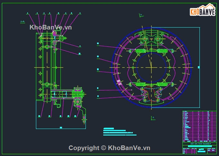 hệ thống phanh khí nén,Autocad hệ thống phanh khí nén,Thiết kế,hệ thống phanh,Thiết kế ô tô,hệ thống phanh ABS khí nén