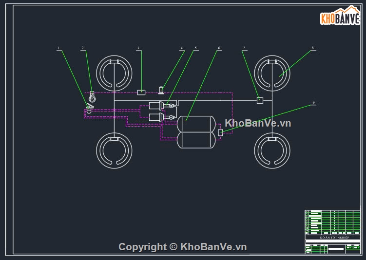 hệ thống phanh,hệ thống phanh thủy khí,hệ thống phanh thủy khí xe tải Hyundai,hệ thống phanh xe,Thiết kế,hệ phanh xe Huyndai 8 tấn