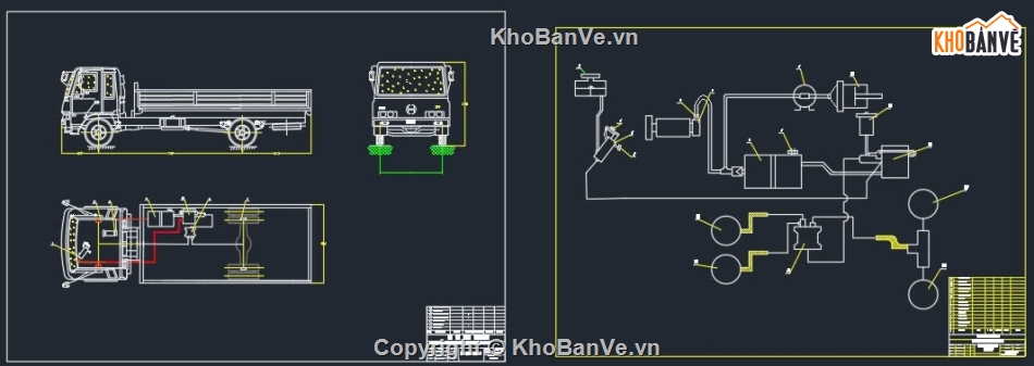 hệ thống phanh,hệ thống phanh xe,hệ thống phanh xe tải Hino,hệ thống phanh xe con,Autocad hệ thống phanh xe,Thiết kế