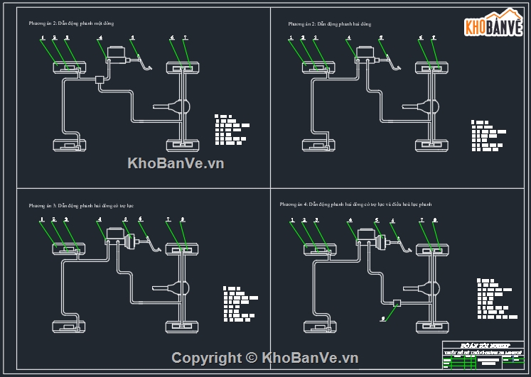 hệ thống phanh,hệ thống phanh xe,Autocad hệ thống phanh xe,Thiết kế,Thiết kế hệ thống phanh toyota,hệ thống phanh xe minibus