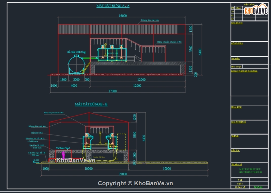 Bản vẽ thiết kế hệ thống xử lý khí thải NOx,xử lý khí thải Nox,Xử lý khí NOx bằng URE,xử lý khí thải xi măng,xử lý khí thải