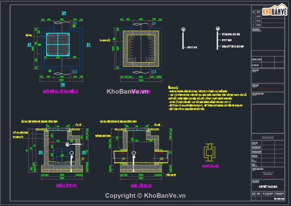 hố ga thoát nước,Thiết kế thoát nước,bản vẽ kết cấu hố ga thoát nước thải,hố ga thoát nước thải khu đô thị,hố ga 80x800