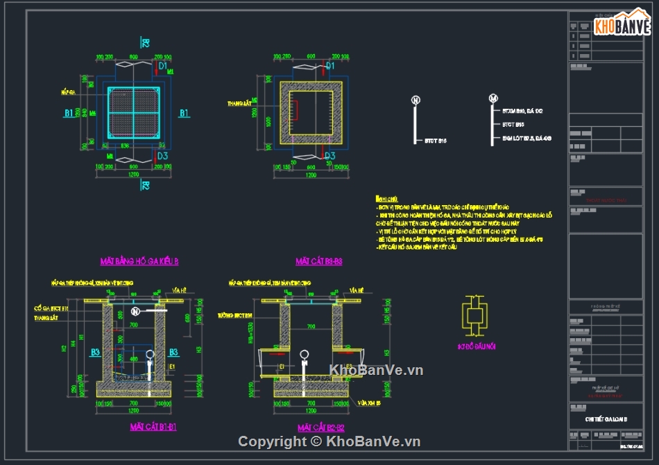 hố ga thoát nước,Thiết kế thoát nước,bản vẽ kết cấu hố ga thoát nước thải,hố ga thoát nước thải khu đô thị,hố ga 80x800