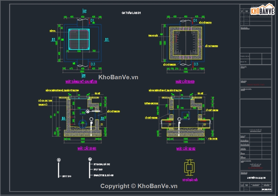 hố ga thoát nước,Thiết kế thoát nước,bản vẽ kết cấu hố ga thoát nước thải,hố ga thoát nước thải khu đô thị,hố ga 80x800