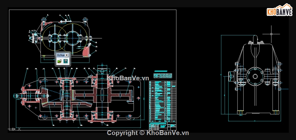 thiết kế hộp giảm tốc 2 cấp,thiết kế hộp giảm tốc,Cad hộp giảm tốc,hộp giảm tốc khai triển 2 cấp,Hộp giảm tốc côn trụ,Hộp giảm tốc côn trụ 2 cấp