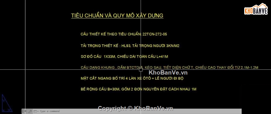 Bản vẽ,cầu vòm,Dầm T 33m