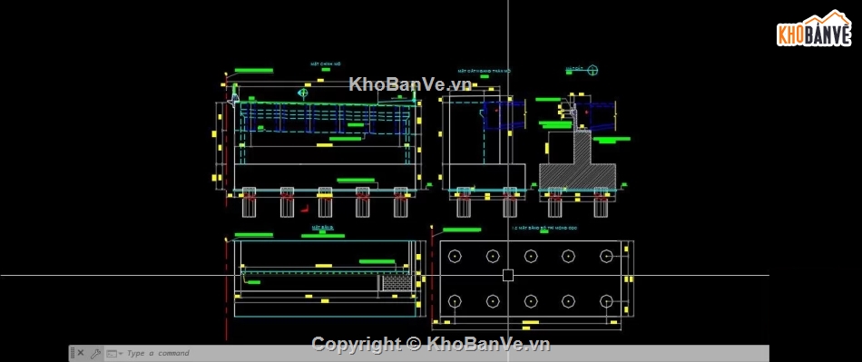 Bản vẽ,cầu vòm,Dầm T 33m