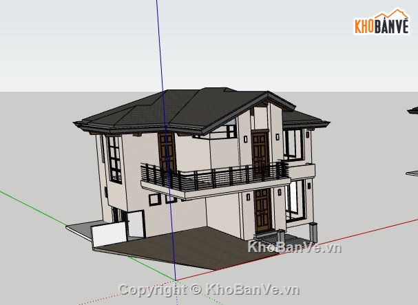 Biệt thự 2 tầng,model su biệt thự 2 tầng,file su biệt thự 2 tầng