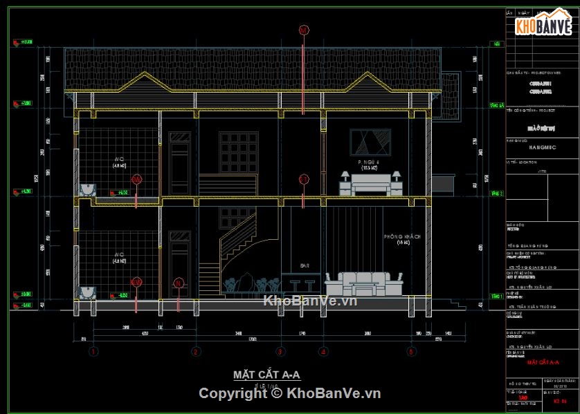 Biệt thự 2 tầng,file cad biệt thự 2 tầng,mẫu biệt thự 2 tầng