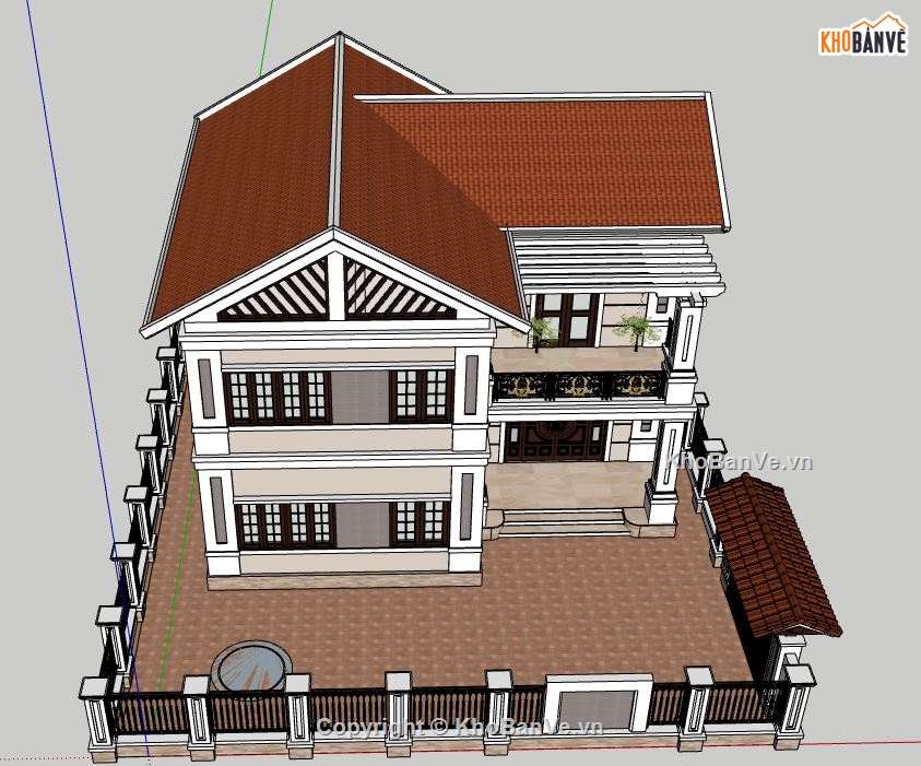 mẫu nhà 2 tầng,file su nhà 2 tầng,model su nhà 2 tầng