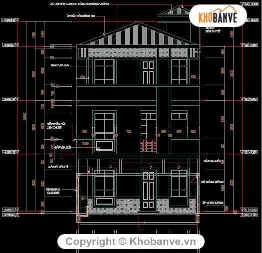 kiến trúc 3 tầng,Bản vẽ nhà phố,bản vẽ nhà 3 tầng đẹp,thiết kế mẫu nhà phố,bản vẽ nhà 3 tầng,nhà 3 tầng 6x16m