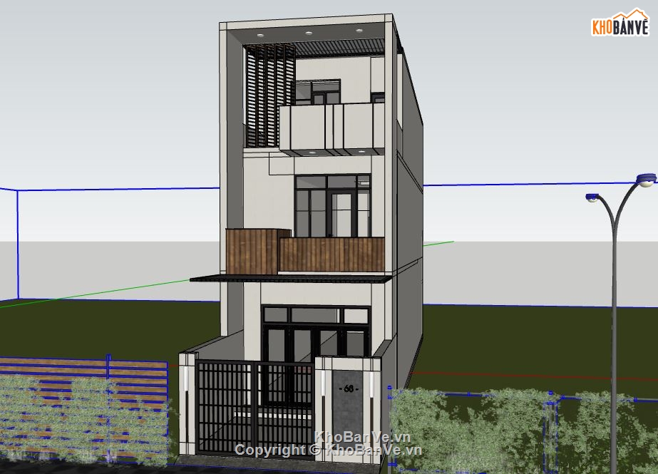 su nhà 3 tầng,model su nhà 3 tầng,sketchup nhà 3 tầng