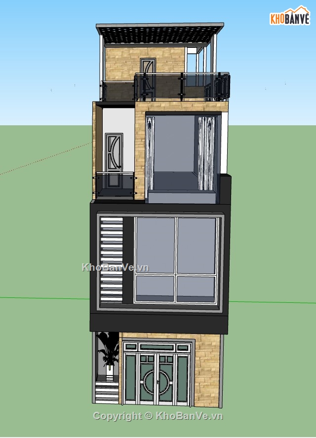 4 tầng,nhà 4 tầng,model su nhà 4 tầng