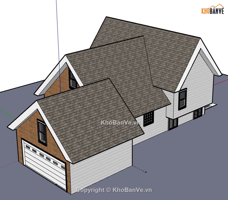 Biệt thự 1 tầng mái thái,model su biệt thự 1 tầng,biệt thự 1 tầng sketchup,sketchup biệt thự 1 tầng,biệt thự 1 tầng file su