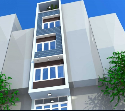 nhà 4 tầng,nhà lệch 4 tầng,4 tầng