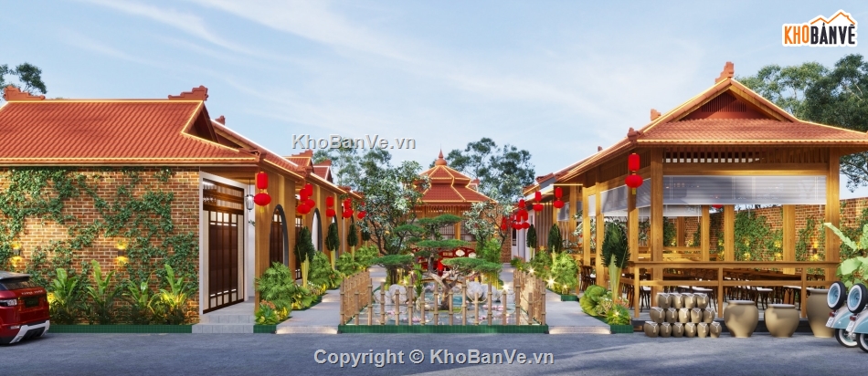 cad nhà hàng,thiết kế nhà hàng,nhà hàng file su,sketchup nhà hàn,file cad nhà hàng