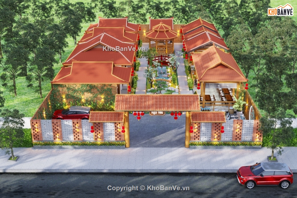 cad nhà hàng,thiết kế nhà hàng,nhà hàng file su,sketchup nhà hàn,file cad nhà hàng