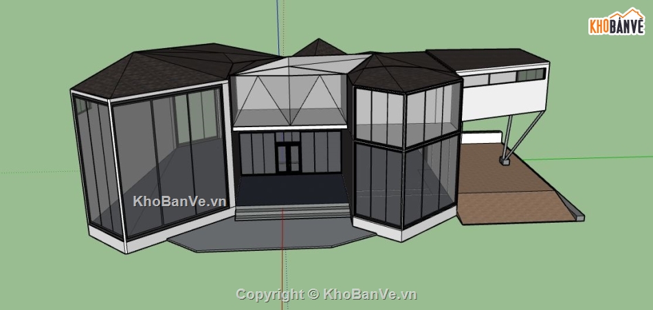 model 3d su nhà triển lãm,sketchup dựng nội thất nhà triển lãm,nhà triển lãm su