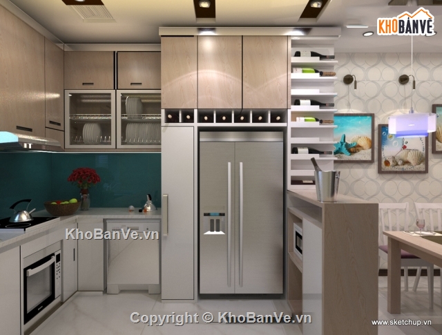 nội thất phòng khách,phòng bếp,bản vẻ nội thất,thiết kế nội thất nhà bếp,thiết kế đồ nội thất,Thiết kế nội thất nhà 5x15m