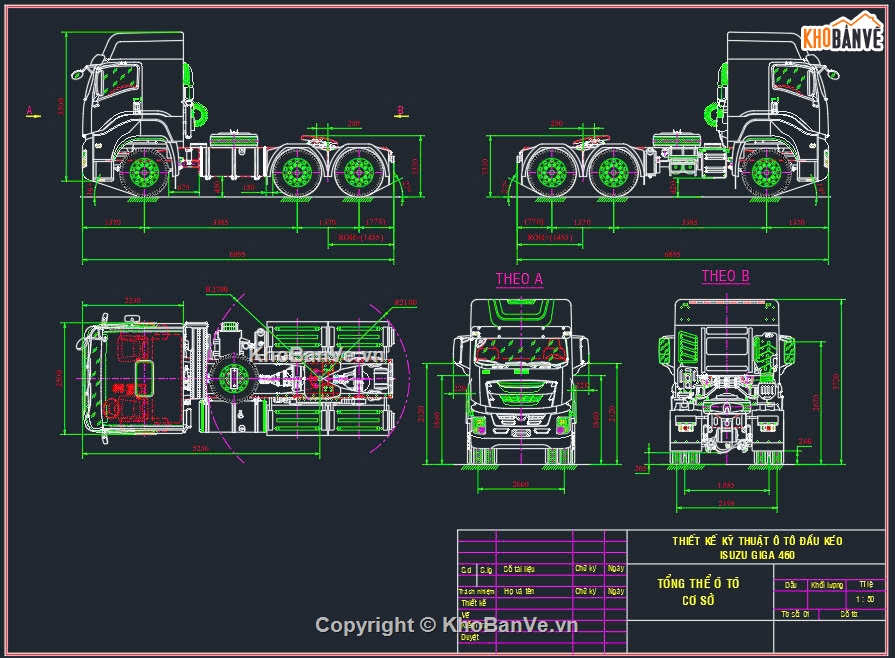 Thiết kế ô tô,Thiết kế,ô tô đầu kéo,ISUZU GIGA,ĐẦU KÉO CONTAINER,Thiết kế xe đầu kéo