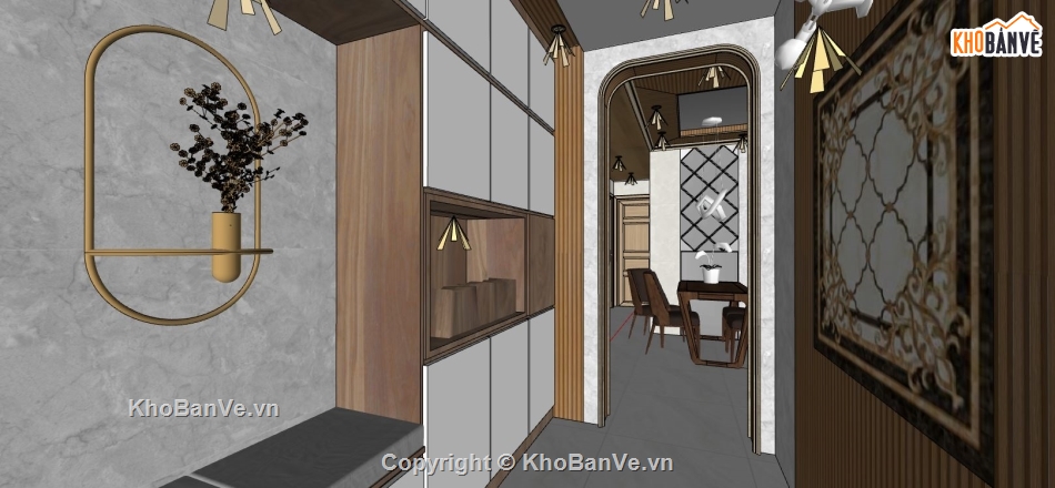 file sketchup phòng khách,sketchup phòng khách,phòng khách bếp,phòng bếp sketchup