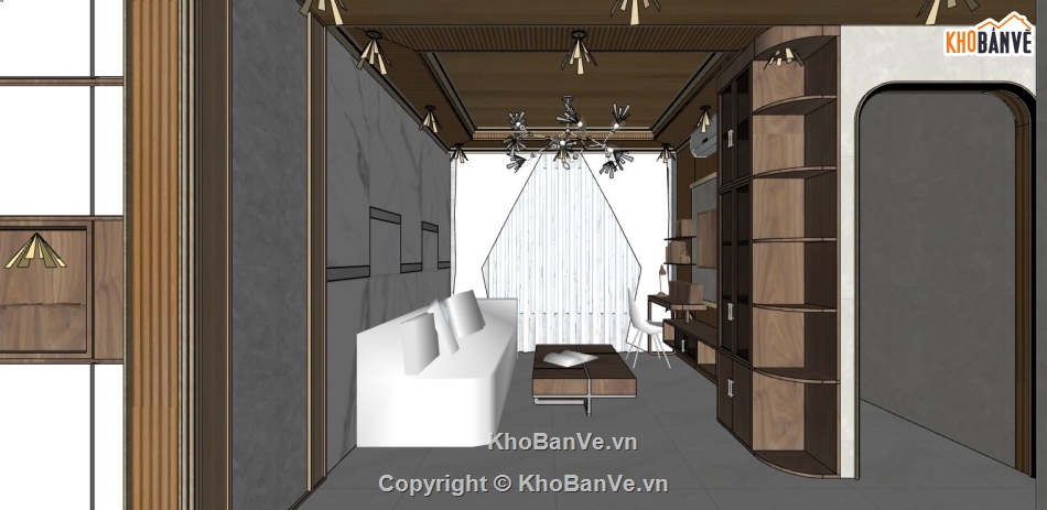 file sketchup phòng khách,sketchup phòng khách,phòng khách bếp,phòng bếp sketchup