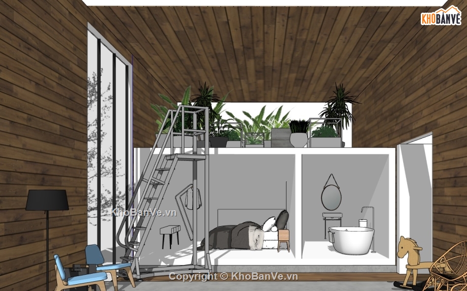 mẫu su phòng ngủ,model su phòng ngủ,sketchup phòng ngủ