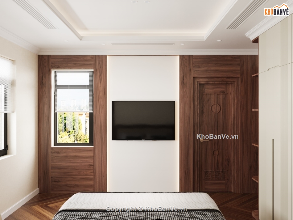 Thiết kế,model phòng ngủ hiện đại,thiết kế phòng ngủ hiện đại,óc chó,walnut