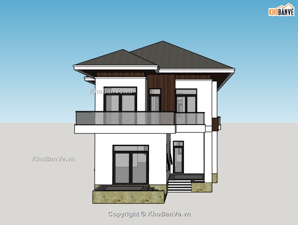 nhà 2 tầng,su nhà 2 tầng,sketchup nhà 2 tầng