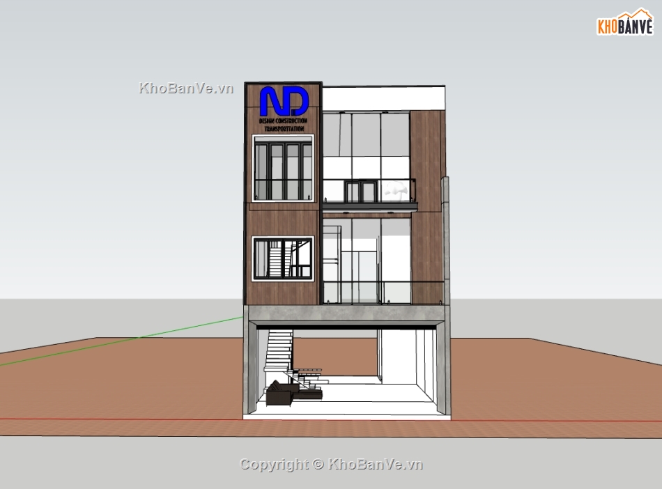 nhà 3 tầng,su nhà 3 tầng,sketchup nhà 3 tầng