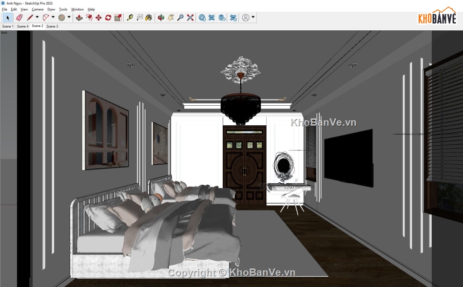 sketchup Phòng ngủ,File sketchup nội thất,sketchup nội thất,file sketchup phòng ngủ,Model Sketchup Phòng ngủ,nội thất phòng ngủ